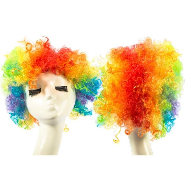 コスプレ パーティー 変装 小物 カラフル アフロヘアかつら アフロウィッグ#レインボー
