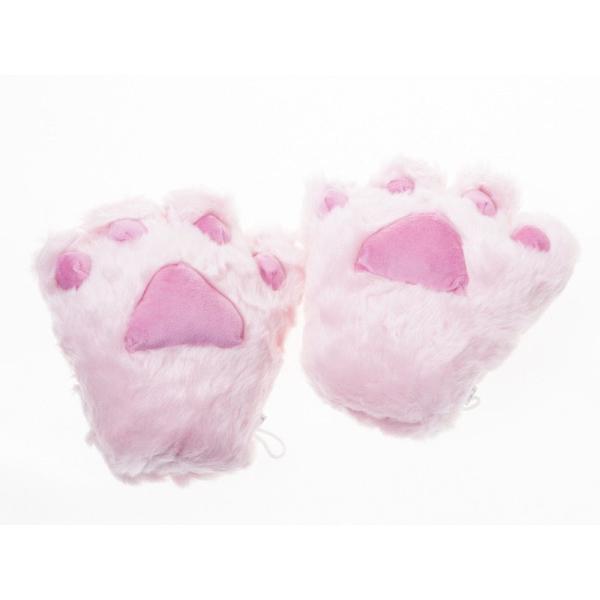 大人 子供 男女兼用 コスプレ パーティー イベント 一発芸など もふもふ 動物の手の形 手袋#ピン...