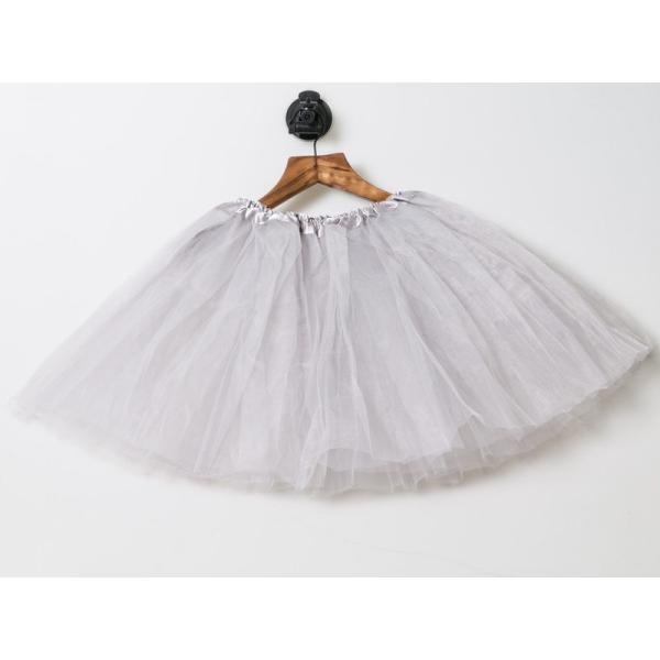 変装 ふんわり ミニ チュール ガーゼスカート バレエ 舞台など 無地ドレス#グレー