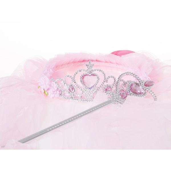 子供 パーティー コスプレ 仮装アイテム プリンセス 王妃などに変身 ベール付ティアラ+魔法スティッ...