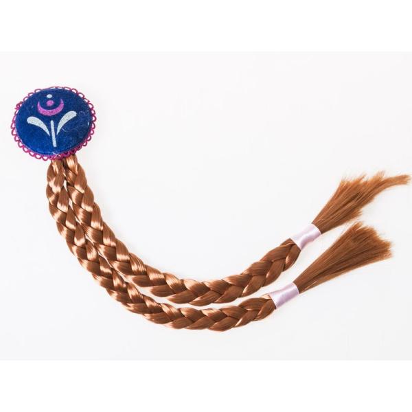 子供 パーティー コスプレ 仮装アイテム ヘアアクセサリー 三つ編みウィッグ クリップ式#ブラウン