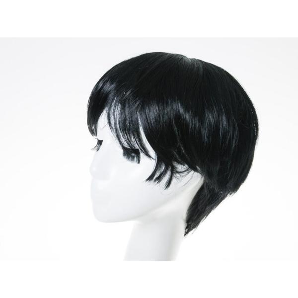 ファッション パーティー コスプレ 仮装 ウィッグ ショートヘア シンプル#ブラック