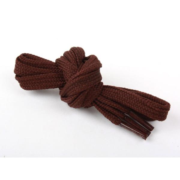 ビジネスシューズに最適シューレース 0.8cm×90cm平紐 靴紐 靴ひも#ブラウン