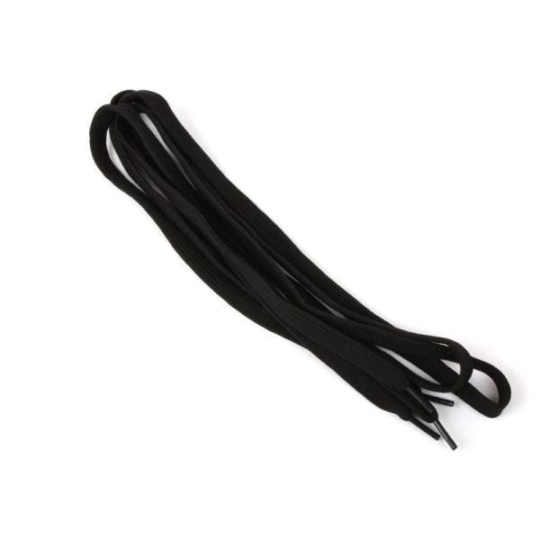 スニーカー スポーツシューズ系に最適シューレース 厚みのある平紐 靴紐 靴ひも#ブラック