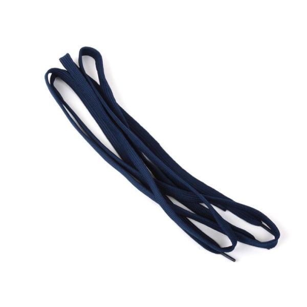スニーカー スポーツシューズ系に最適シューレース 厚みのある平紐 靴紐 靴ひも#紺藍