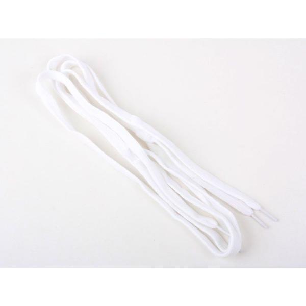 スニーカー スポーツシューズ系に最適シューレース 厚みのある平紐 靴紐 靴ひも#ホワイト