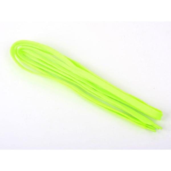 スニーカー スポーツシューズ系に最適シューレース 厚みのある平紐 靴紐 靴ひも#蛍光グリーン
