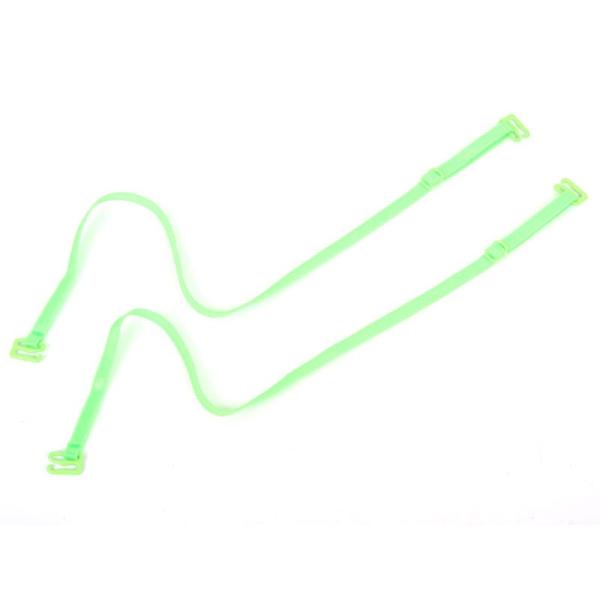 極細 6mm ブラジャー付け替えスパゲティストラップ ライトグリーン