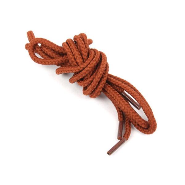 ブーツ 登山靴に最適 シューレース 粗い 丸紐 靴紐 靴ひも 110cm#レッドブラウン