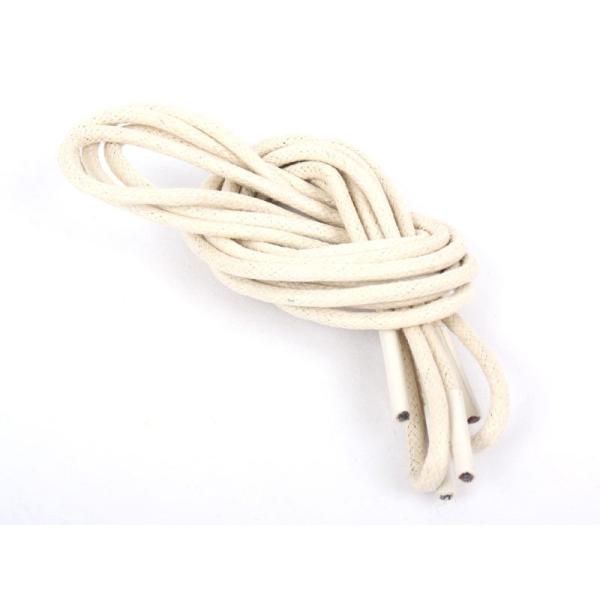 革靴．ブーツに最適 蝋引きシューレース 細いタイプ 0.3×100cm丸紐 靴紐 靴ひも#ベージ