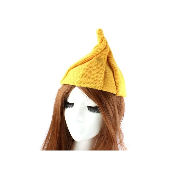 男女兼用 オニオン風ニットキャップ ニット帽 ワッチ 四季 ビーニー ヘアアクセサリー 髪飾り#黄金...