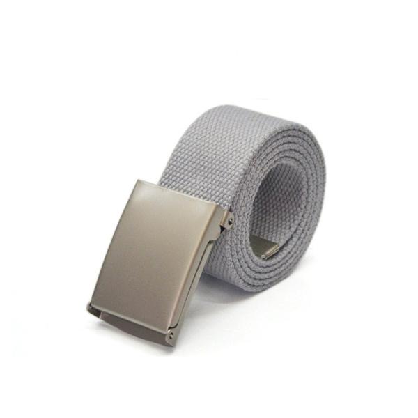 無地カラーキャンバスベルト ガチャベルトタイプ キャンバス製 110cm#グレー