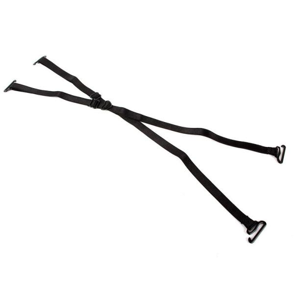 Xライン ハート型留め具 ブラジャー付け替えスパゲティストラップ#ブラック