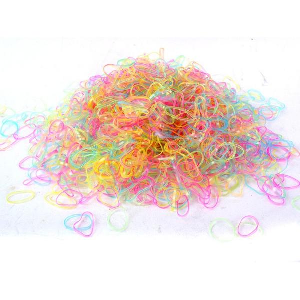 2000本 子供 ヘアゴム バンド 多色 キャンディーカラー 黒ない