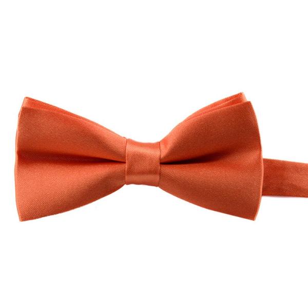 子供 男女兼用 正装 無地 蝶リボン 蝶タイ ボウタイ#オレンジ