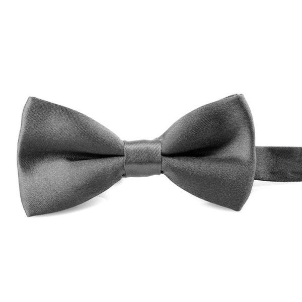 子供 男女兼用 正装 無地 蝶リボン 蝶タイ ボウタイ#ダークグレー