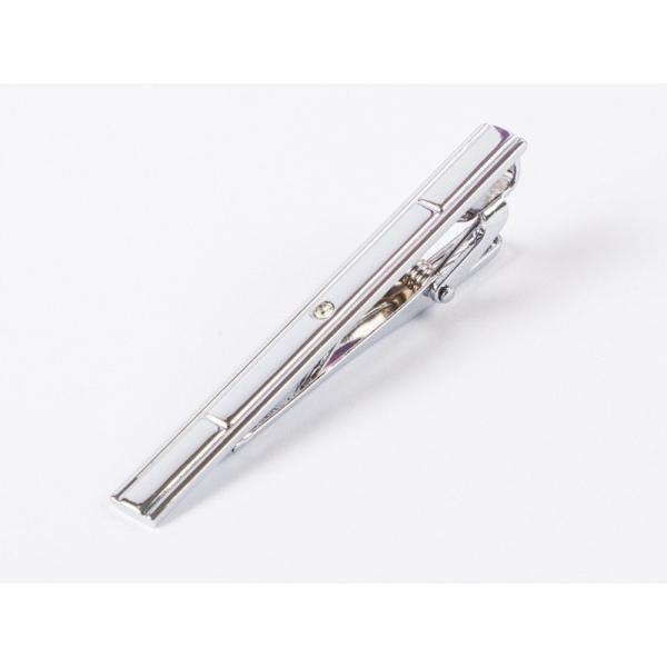 メンズファッション ビジネス カジュアル ネクタイピン シンプル シルバー#タイプN