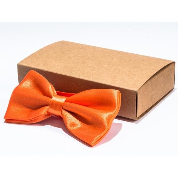 メンズファッション ビジネス カジュアル 無地 蝶ネクタイ ボウタイ#オレンジ