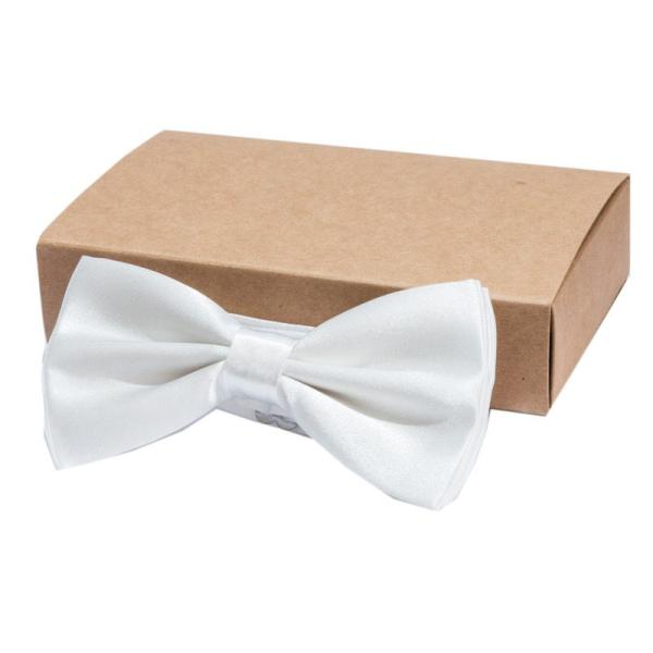 メンズファッション ビジネス カジュアル 無地 蝶ネクタイ ボウタイ#ホワイト