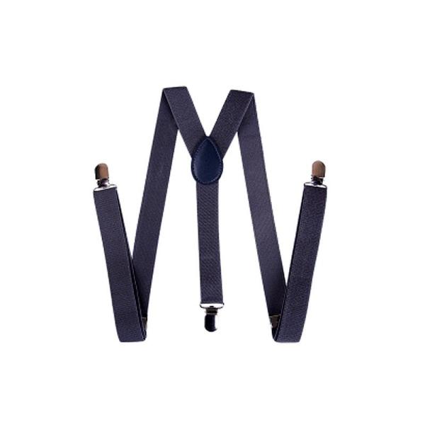 メンズファッション ビジネス 正装 カジュアル 調節可能 Y型サスペンダー 幅2.5cm#グレー