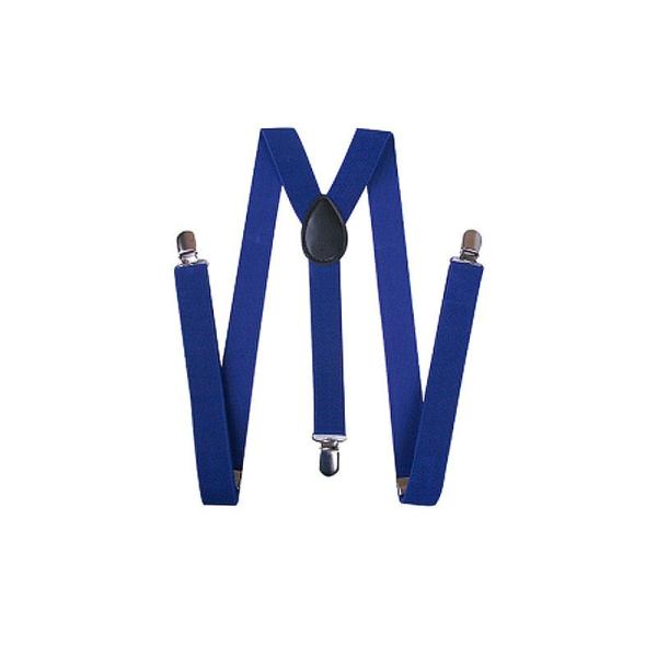 メンズファッション ビジネス 正装 カジュアル 調節可能 Y型サスペンダー 幅2.5cm#ブルー