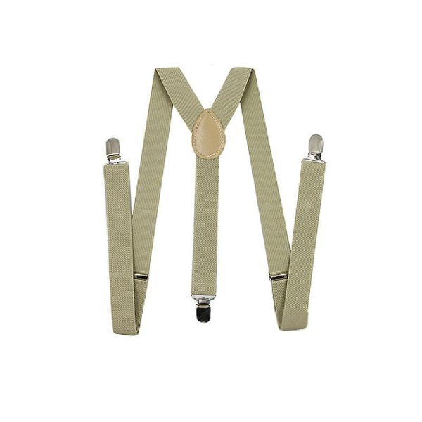 メンズファッション ビジネス 正装 カジュアル 調節可能 Y型サスペンダー 幅2.5cm#ライトグレ...
