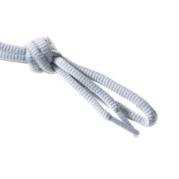 オーバルシューレース 楕円形 120cm靴紐 スニーカー スポーツシューなど 靴ひも#グレー