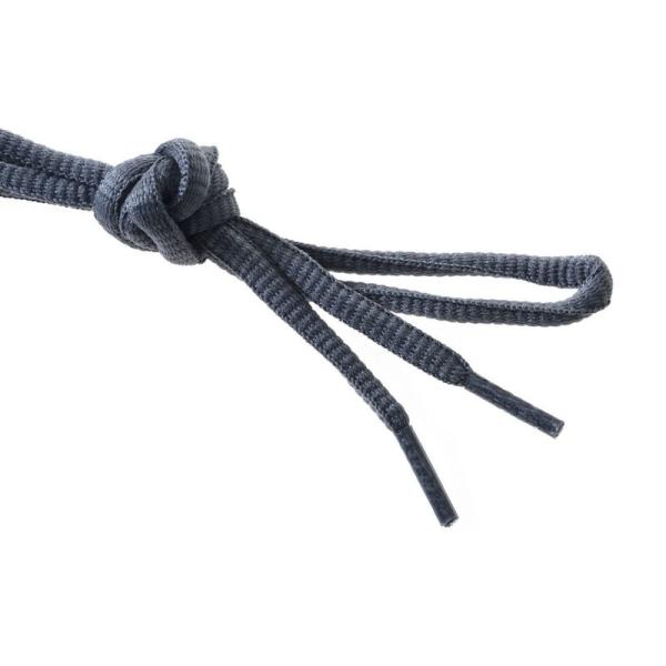 オーバルシューレース 楕円形 120cm靴紐 スニーカー スポーツシューなど 靴ひも#ダークグレー