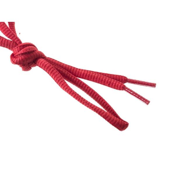 オーバルシューレース 楕円形 120cm靴紐 スニーカー スポーツシューなど 靴ひも#レッド