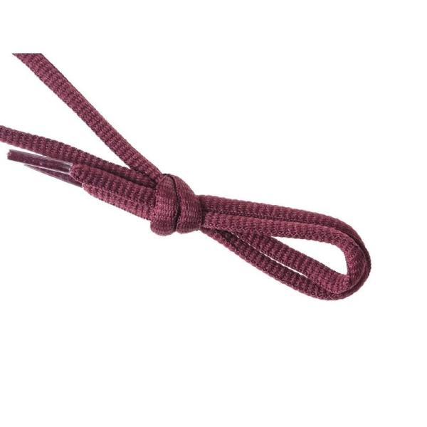 オーバルシューレース 楕円形 120cm靴紐 スニーカー スポーツシューなど 靴ひも#ダークレッド