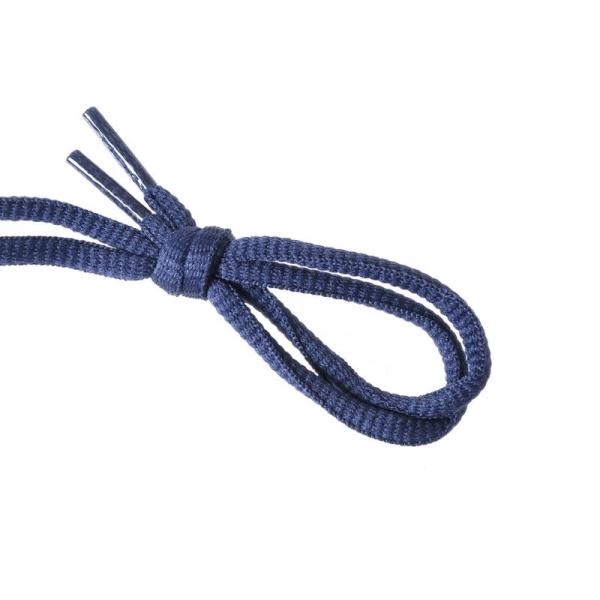 オーバルシューレース 楕円形 120cm靴紐 スニーカー スポーツシューなど 靴ひも#ダークブルー