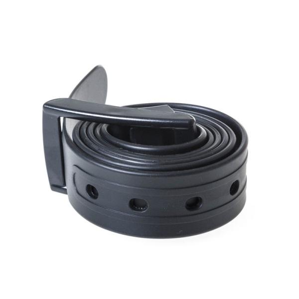 ファッション シリコン キャンディー色 カラフル ベルト 110cm#ブラック