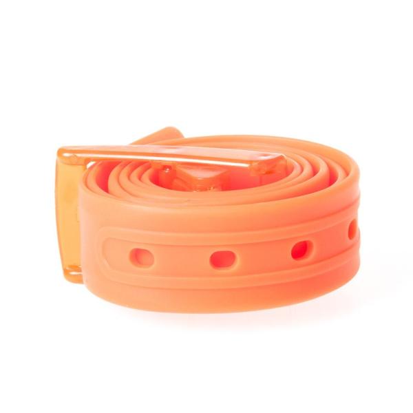 ファッション シリコン キャンディー色 カラフル ベルト 110cm#オレンジ