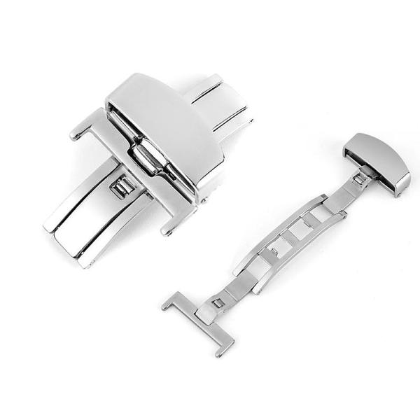 汎用 腕時計 交換用 パーツ 合金製 Dバックル バタフライバックル シンクルタイプ#幅14mm