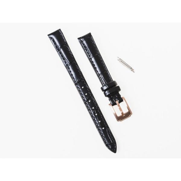 ファッション 男女兼用 腕時計 交換用 本革 ワニ革風仕上げ ベルト バンド 金色尾錠#幅14mm ...