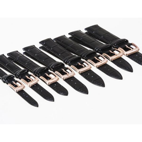 ファッション 男女兼用 腕時計 交換用 本革 ワニ革風仕上げ ベルト バンド 金色尾錠#幅18mm ...