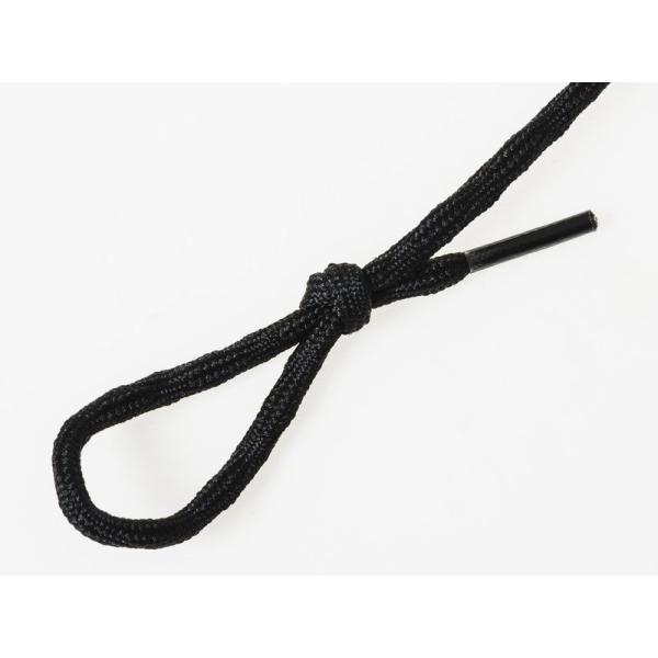 アウトドア ブーツ 登山靴に最適 シューレース 粗い 丸紐 靴紐 靴ひも 0.5×120cm#ブラッ...