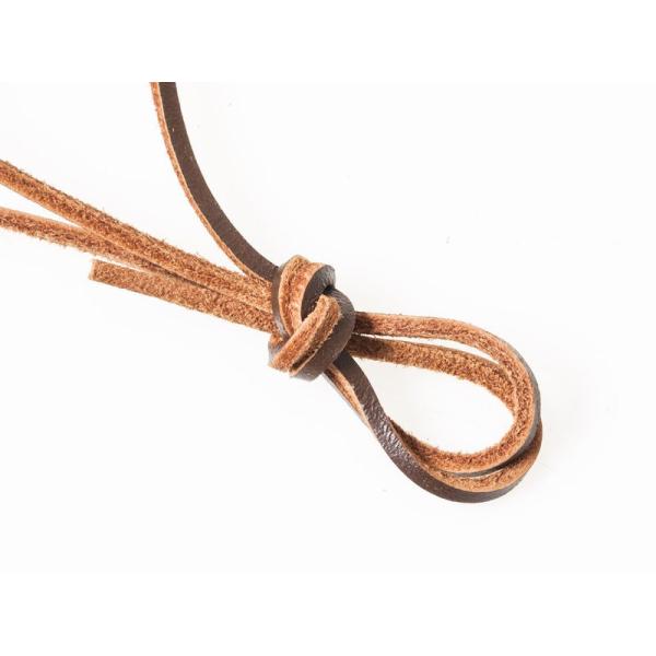 本革 牛革 シューレース 60*0.3cm 靴紐 靴ひも ブーツなど#ブラウン