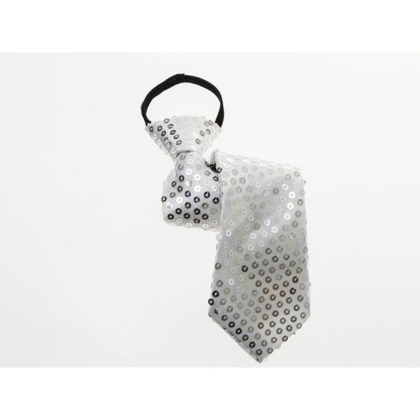 スパンコール飾り コスプレ 発表会 イベント ジッパー式 ワンタッチネクタイ クイックネクタイ#ホワ...