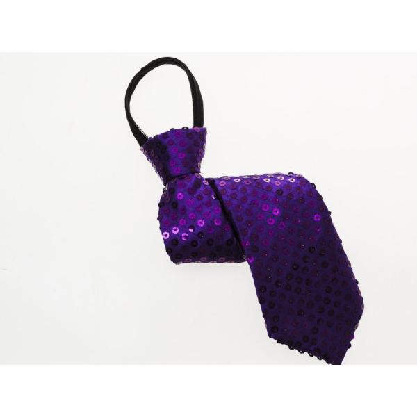 スパンコール飾り コスプレ 発表会 イベント ジッパー式 ワンタッチネクタイ クイックネクタイ#パー...