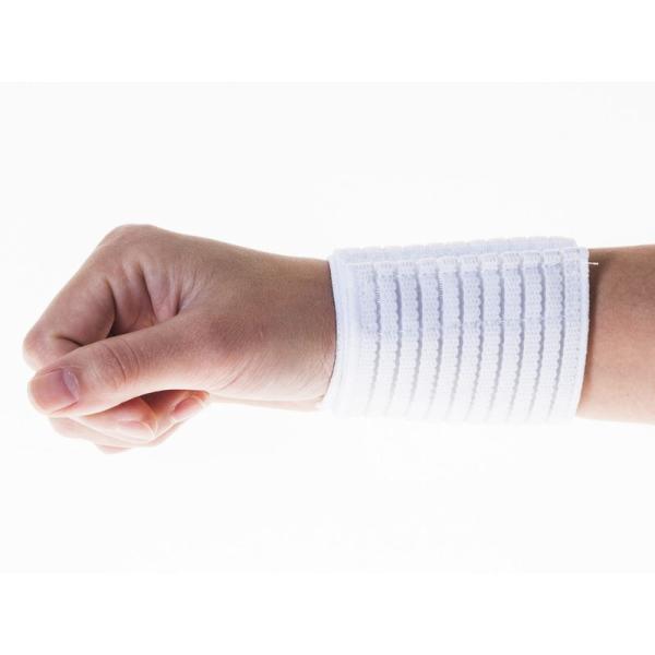 ベルクロタイプ バンテージ スポーツバンド リストバンド 1個入#ホワイト