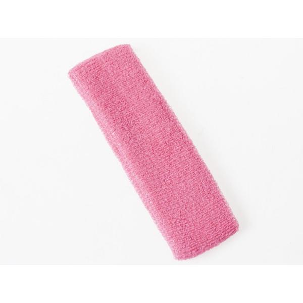 無地 コットン 吸汗スポーツ ヘアバンド ヘッドバンド ターバン#ローズ