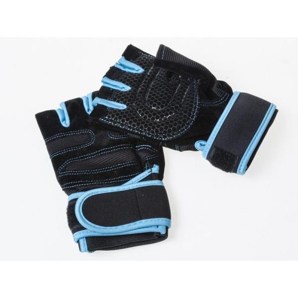 オープンフィンガー ハーフフィンガ 半指 スポーツグローブ アウトドアなど#XLサイズ ブルー