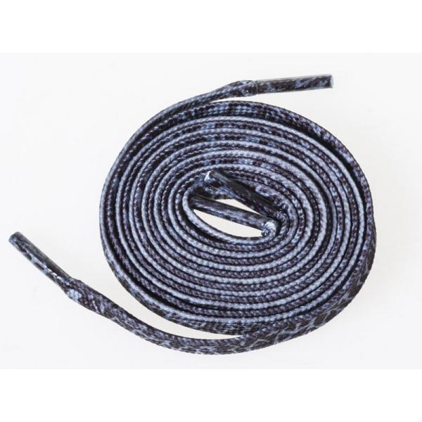 まだら模様 シューレース 平紐 靴紐 靴ひも カジュアル スニーカーなど#ブラック 80*1cm