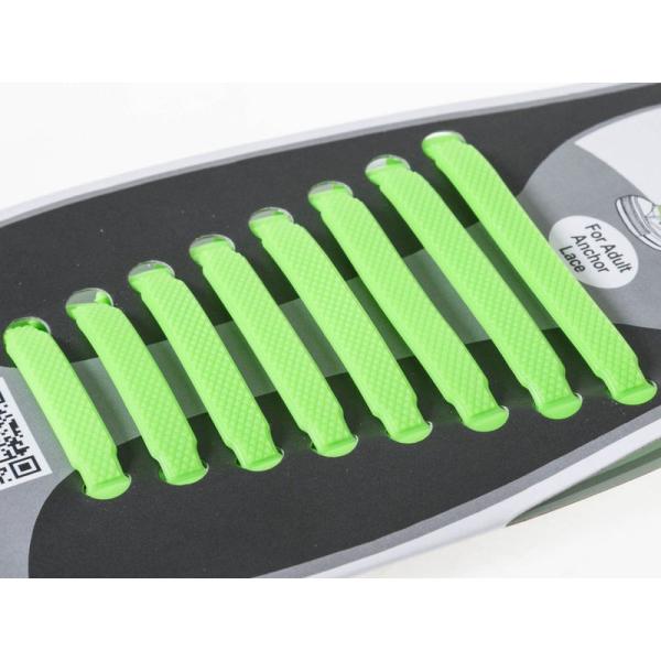 結ぶ必要なし 靴紐 シリコン製 シューレース 伸縮タイプ 大人用 長さ8種類セット スニーカーなどに...