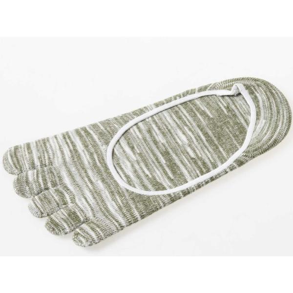 メンズファッション 五本指ソックス コットン製 カバーソックス フットカバー かかと滑り止め付き#グ...