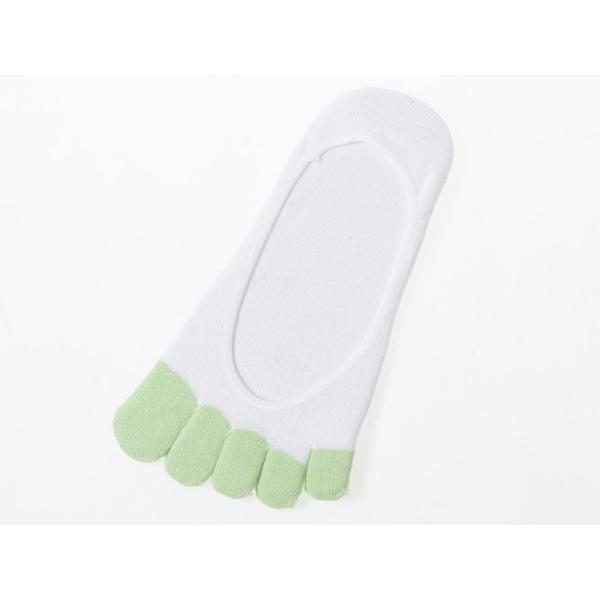 レディースファッション かわいい靴下 五本指 カバーソックス フットカバー かかと滑り止め付き#白×...