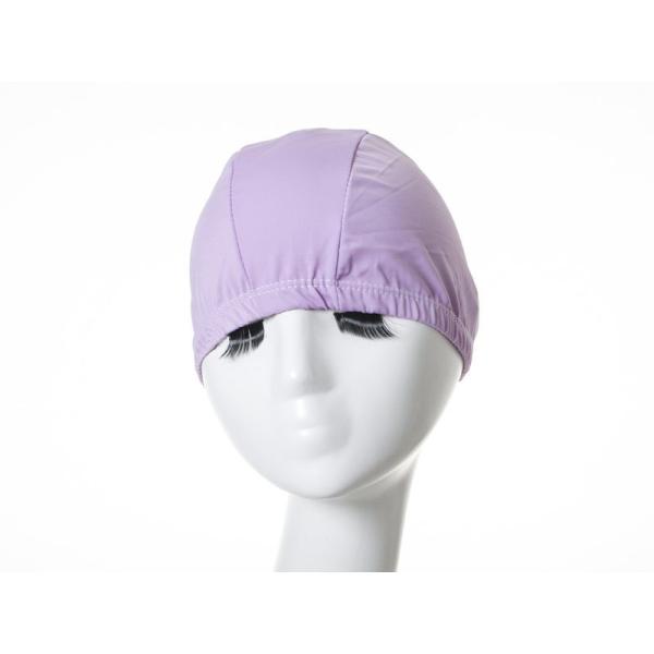 男女兼用 子供 大人 マリンスポーツ 水泳帽 弾性繊維製 スイムキャップ フリーサイズ#パープル