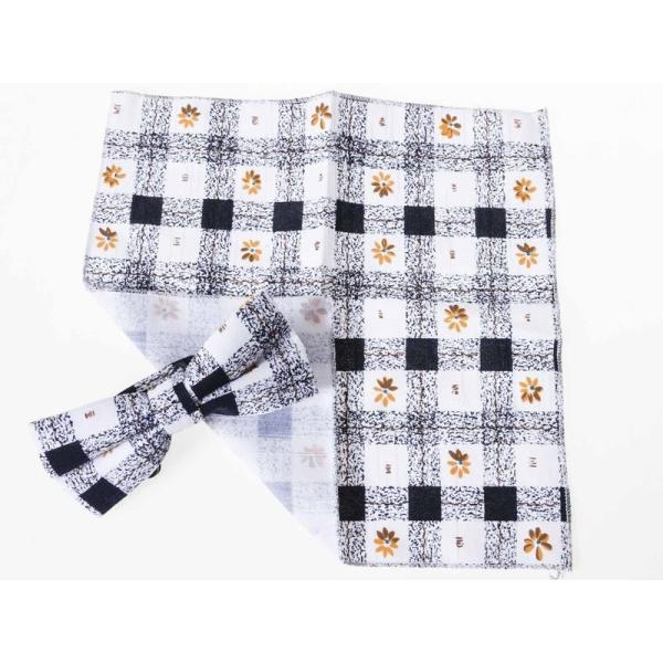 男女兼用 ファッション ビジネス カジュアル 蝶ネクタイ×ポケットチーフ セット #タイプ24