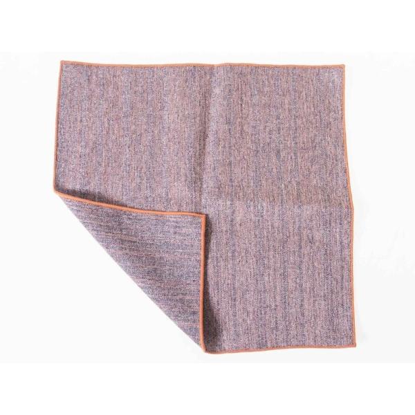 メンズファション 正装 ビジネス カジュアル ポケットチーフ ハンカチ レトロ #ダークオレンジ